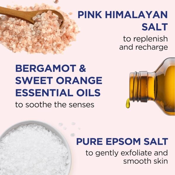 Dr Teal's Pink Himalayan Salt Body Scrub, Restore & Replenish with Pure Epsom Salt & Essential Oils, 16 oz (Pack of 3) - Image 4
