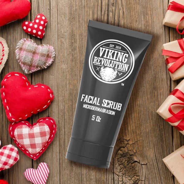 Viking Revolution Microdermabrasion Face Scrub for Men - Facial Cleanser for Skin Exfoliating, Deep Cleansing, Removing Blackheads, Acne, Ingrown Hairs - Men's Face Scrub for Pre-Shave (1 Pack) - Image 3