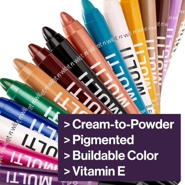 wet n wild Color Icon Cream Eyeliner Eyeshadow Multi-Stick, Moisturizing, Nourishing Velvety Cream-to-Powder Buildable & Blendable Formula, Cruelty-Free & Vegan - Royal Scam - Image 5