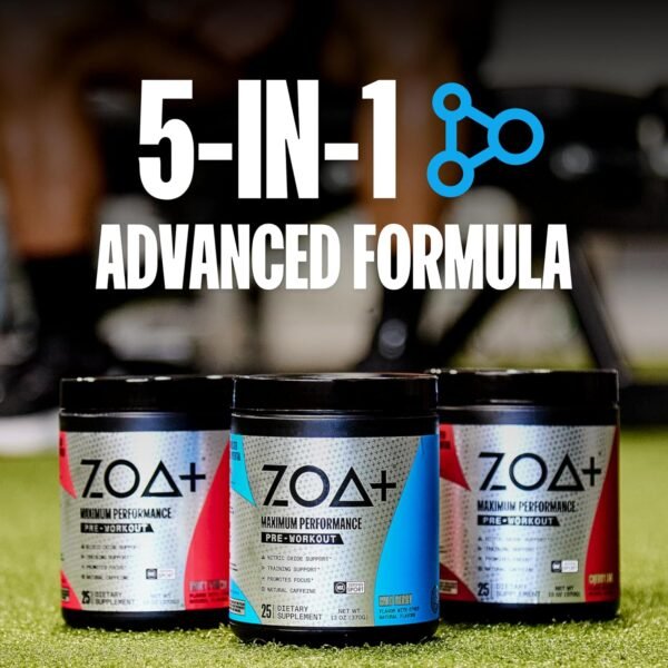 ZOA+ Zero Sugar Pre Workout Powder, Fruit Punch - NSF Certified for Sport with Electrolytes, Creatine, Beta Alanine, Ginkgo Biloba, 200mg Caffeine - 25 Servings - Image 3