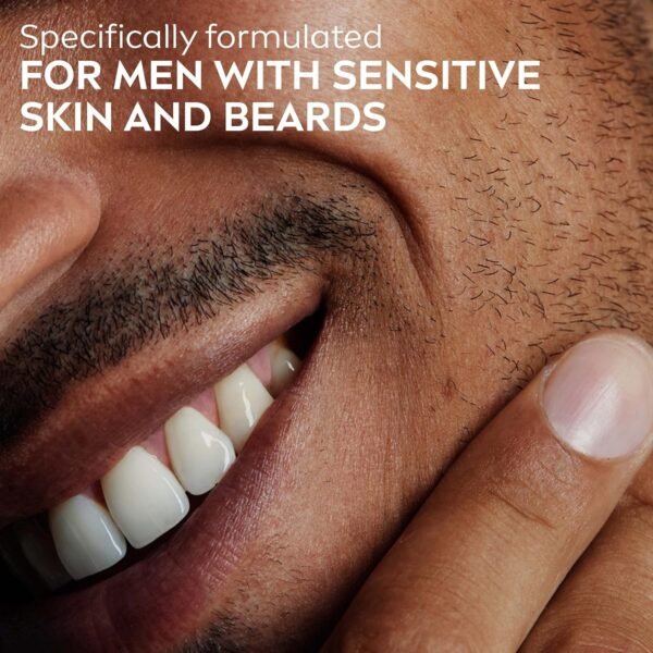NIVEA MEN Sensitive Calm Face and Beard Balm, Beard Moisturizer, Face Moisturizer for Men, 5 Fl Oz Pump Bottle - Image 9