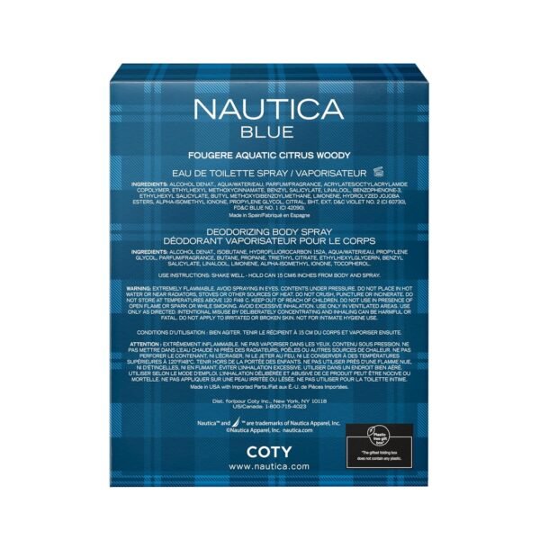 Nautica Blue Eau de Toilette + Deo Body Spray, Notes of Basil, Jasmine, and Cedarwood, Men's Fragrance, Long Lasting, Everyday Fragrance - Image 5