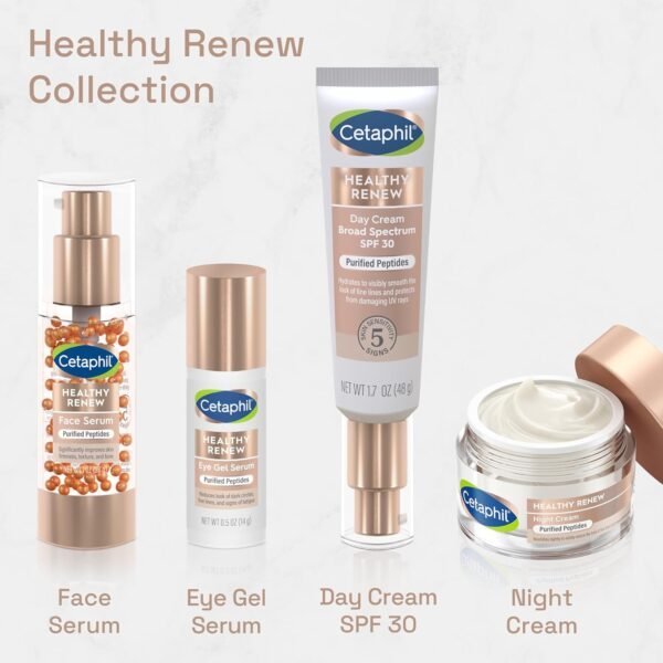 Cetaphil Healthy Renew Skin Tightening Night Cream 1.7 Oz, Wrinkle Repair Cream for Face with Peptides, Retinol Alternative Cream For Sensitive Skin, Fragrance Free - Image 6
