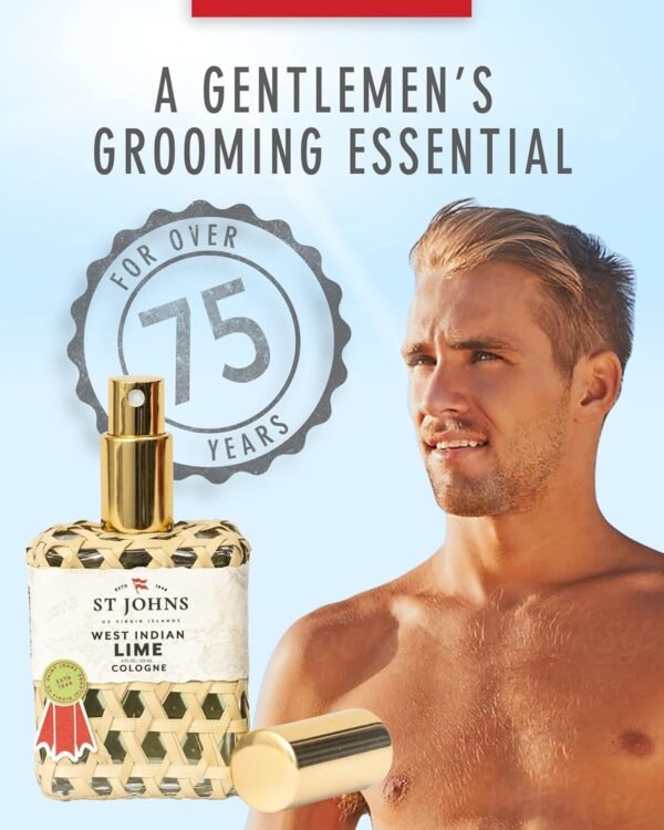 St Johns West Indian Lime Cologne | Refreshing Caribbean Citrus Cologne for Men | Citrus Cologne Mens Fragrance | (4 oz spray) cologne for men - Image 8