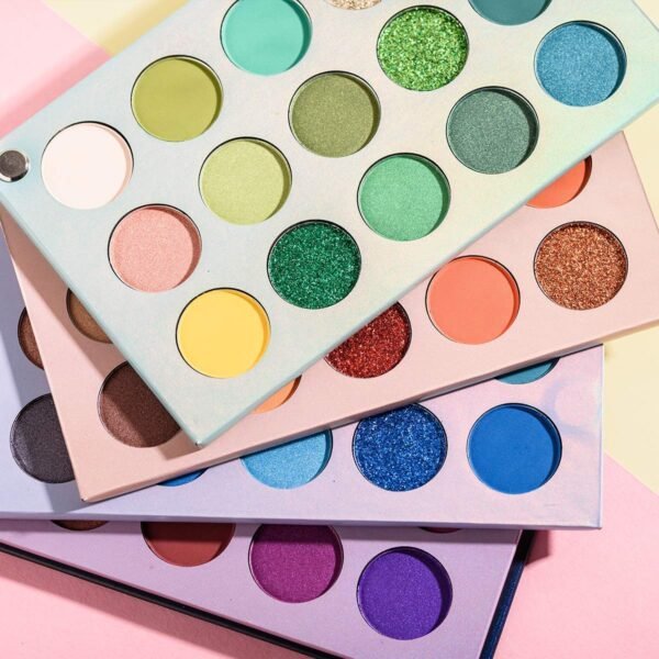 60 Colors Eyeshadow Palette, 4 in1 Color Board Makeup Palette Set Highly Pigmented Glitter Metallic Matte Shimmer Natural Ultra Eye Shadow Powder Easy to Blend - Image 5