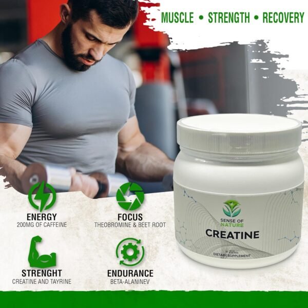 Creatine Monohydrate Powder 90 Servings - 5g (5000mg) of Micronized Creatine Powder per Serving, Creatine Pre Workout, Creatine for Building Muscle, Creatine Monohydrate 450g(1.0lbs) - Image 5