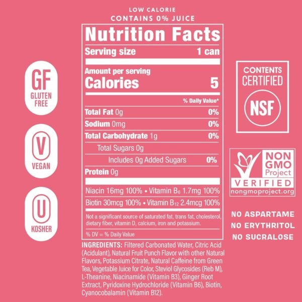 GORGIE Bestsellers Variety, Sugar-Free Natural Energy Drink Sparkling, Healthy Energy Drinks - Green Tea, Biotin, B Vitamins -150mg Caffeine, Vegan, & Low Calorie (Pack of 12) - Image 9