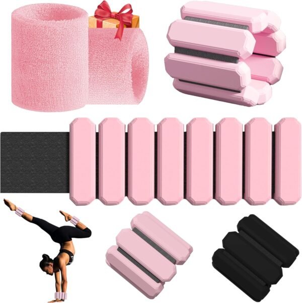 Pilates Wrist And Ankle Weights For Women At Home, Adjustable Arm & Leg Ankle Weights For Men, 1 lb Weights Set Of 2 For Walking Workout Dance Yoga Running - Image 8