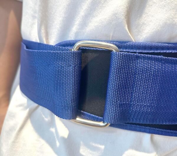 Weight Lifting Belt, Blue 31 Inch to 50 Inch of Round Waist Adjustable Waist Belt for Weightlifting, Sports and Exercise - Image 4