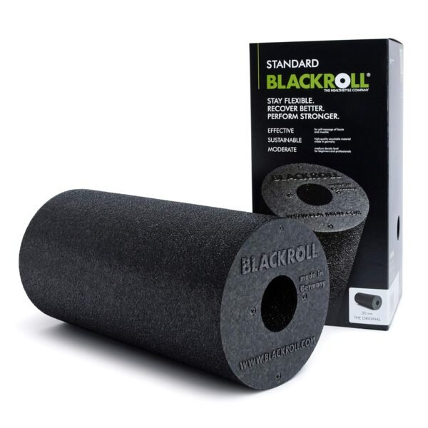 BLACKROLL - Standard Foam Roller - Myofascial Trigger Point Release, Back Massage, Perfect for Yoga, Home Workouts, Muscle Recovery, Black - Image 2