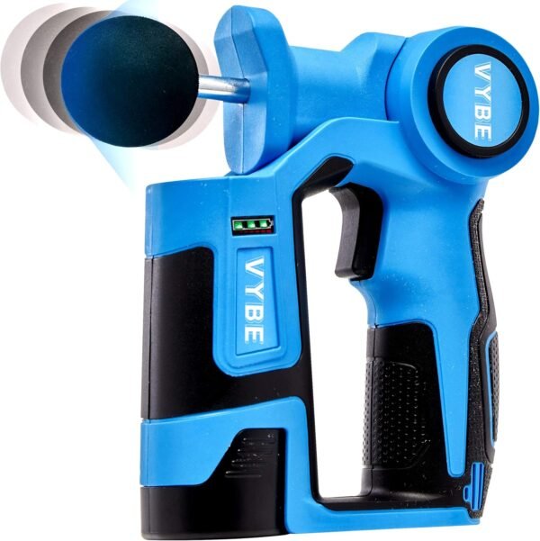 VYBE Percussion Massage Gun - V2-6 Speed Percussion Massager Guns w/ 3 Attachments for Deep Tissue Muscle Therapy - Electric, Handheld, Cordless, Adjustable Arm - Image 2