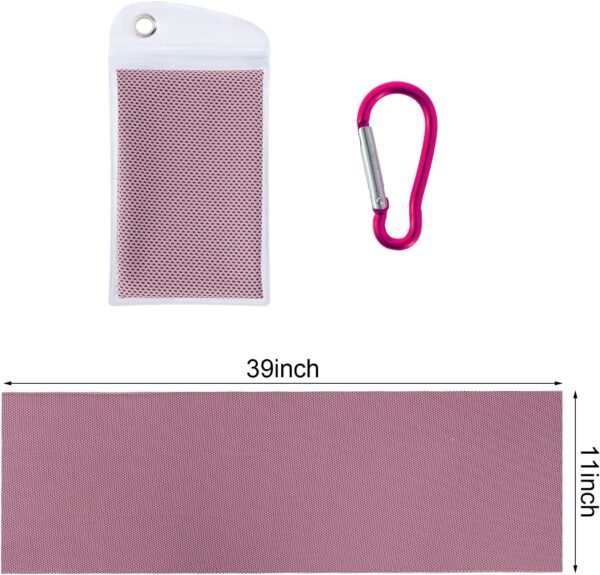 Cooling Towels for Neck and Face, Cooling Neck Wraps for Hot Weather, Gym Towels for Yoga, Camping, Running, Hiking, Travel Workout and Outdoor Work - Image 4