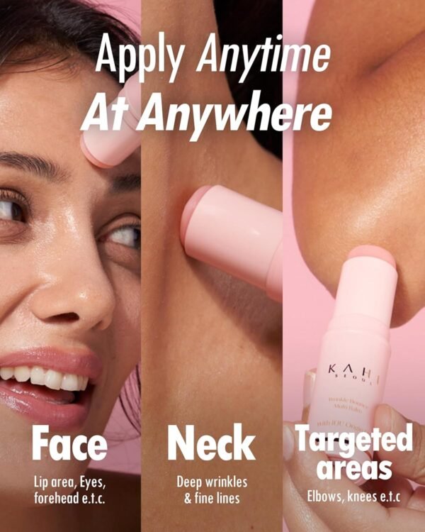 KAHI BALM SERIES | Wrinkle Bounce Multi Balm Stick | All-in-One Hydrating Lip Balm Eye Cream Neck Cream Make Up Base & Face Mist Moisture Balm Stick | Daily Face Moisturizer Stick - Image 5