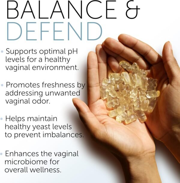 GynoCare Vaginal Probiotics Gummies for Women | pH Balance & Odor Support | Prebiotics and Probiotics for Women | Female Vaginal Probiotics for ph Balance and Vaginal Health | 60 Gummies - Image 7