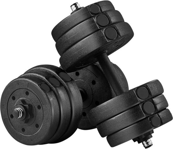 Yaheetech Adjustable Dumbbells Weight Set Dumbbell Weights Exercise & Fitness Equipment w/ 4 Spinlock Collars for Women & Men Home Gym Strength Training - Image 2