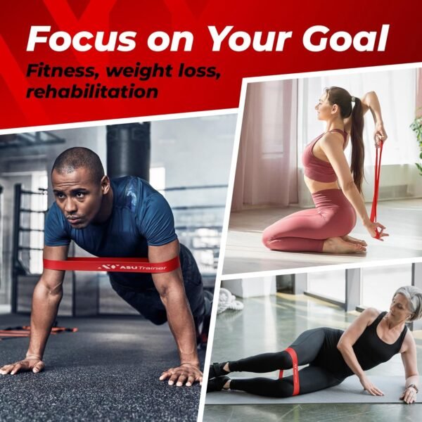 Loop Resistance Bands, 5 Exercise Bands, 5–40 lb, Boosting Workout Equipment Made of Durubbex, Resistance Bands for Working Out, Inner Thigh Exercise Equipment, Fitness & Workout Bands - Image 7
