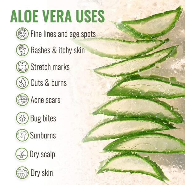 Wild Naturals 100% Pure Aloe Vera Gel with Manuka Honey – Organic Gel for Sunburn Relief, Acne, Scars & Dry Scalp – Moisturizing Gel for Face, Hair & Body - Image 6