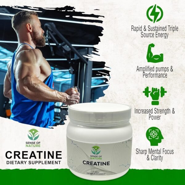 Creatine Monohydrate Powder 90 Servings - 5g (5000mg) of Micronized Creatine Powder per Serving, Creatine Pre Workout, Creatine for Building Muscle, Creatine Monohydrate 450g(1.0lbs) - Image 6