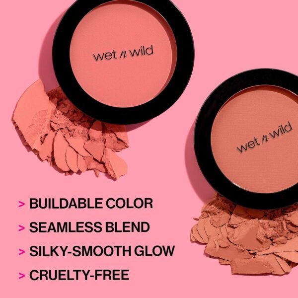 wet n wild Color Icon Blush, Effortless Matte Natural Sheer Glow & Seamless Blend, Luxuriously Infused Smooth Jojoba Oil, Cruelty-Free & Vegan - Nudist Society - Image 3