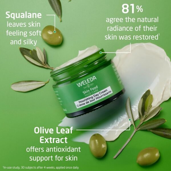 Weleda Skin Food Face Care Nourishing Day Cream, 1.3 Fluid Ounce, Plant Rich Moisturizer with Olive Leaf Extract, Squalane and Chamomile - Image 6