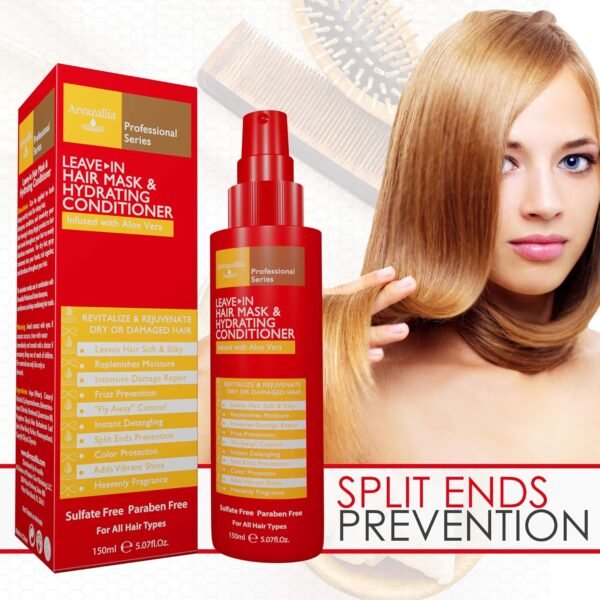 Arvazallia Leave-in Hair Mask and Hydrating Conditioner Spray for Dry or Damaged Hair - Professional Grade Leave-in Conditioner and Moisturizer - Image 9