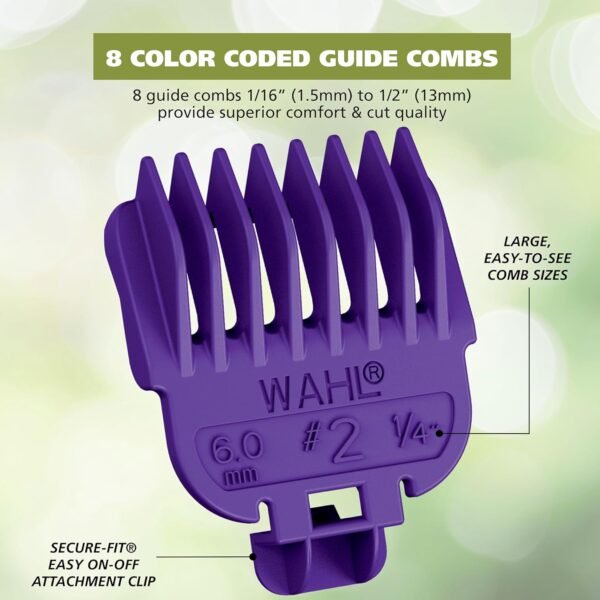 Wahl Color Pro All in One Rechargeable Cordless Color Coded Beard Trimmer with Detail Eyebrow Trimmer and Rotary Nose Hair Trimmer for Men- Model 3025945 - Image 4