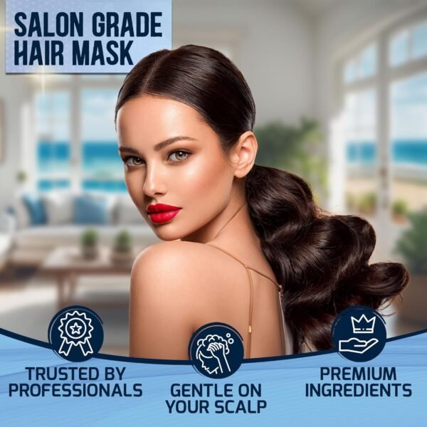 Biotin Hair Mask - Deep Conditioner with Collagen and Keratin for Dry, Damaged and Curly Hair - Fine Conditioning Moisturizer Treatment for Strengthening - Hydrating Care Products for Women and Men - Image 5