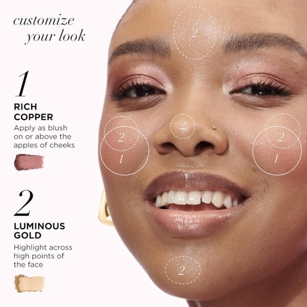 IT Cosmetics Celebrate Glow Face & Eye Makeup Palette - Multitasking Blush, Highlight & Eyeshadow Palette in Matte, Pearl & Shimmer Shades - Image 5