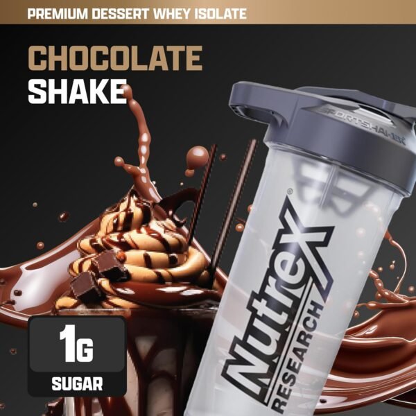 Nutrex Research IsoFit Chocolate Whey Isolate Protein Powder 100% Whey Protein Isolate | Muscle Recovery, Naturally High EAAs | Fast Absorbing, Easy Digestion | (Chocolate Shake 2lbs 30 Servings) - Image 3