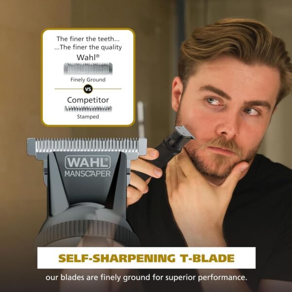Wahl Manscaper® Reach 360 Ratchet Head Cordless Body and Beard Trimmer for Men with No-Slip Grip for Precise Control During Face, Body, and Manscape Grooming – Model 3025951 - Image 5