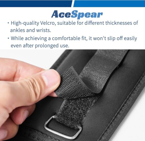 AceSpear Ankle Weights for Men Women Wrist Weights 2 * 1lb 2lbs 3lbs 4lbs 5lbs 6lbs Leg Weights Sandbags Kids Arm Hand Weights for Fitness Walking Running Gym - Image 6