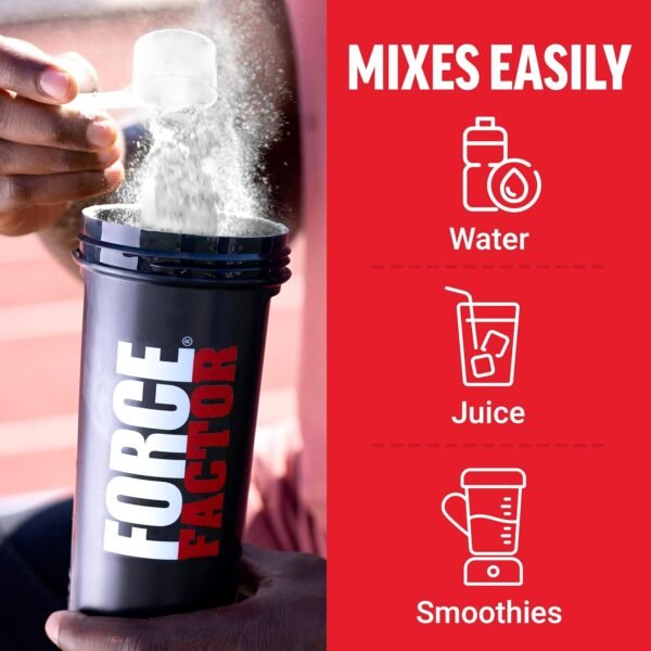 FORCE FACTOR Creatine Monohydrate, Creatine Powder for Muscle Gain, More Strength, and Faster Workout Recovery, Clinically Studied Micronized Creatine 5g Dose Per Serving, Unflavored, 60 Servings - Image 6