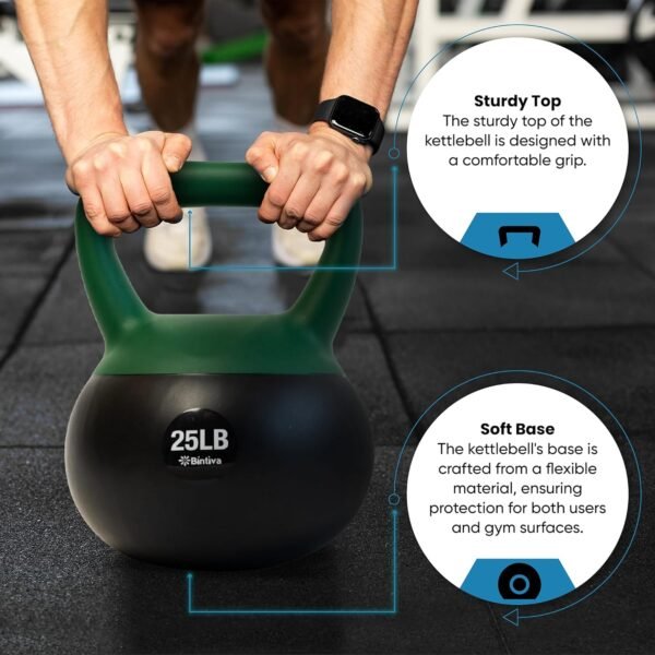 bintiva Soft Kettlebells - Sea and Iron Sand Filled Weights for Women and Men - Color Coded Kettle Bell Sets - Image 5