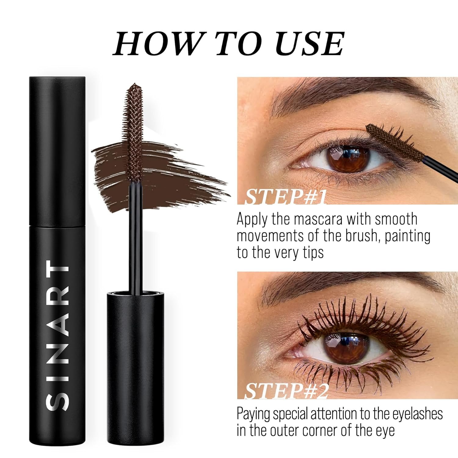 EXTRA LONG WEAR VOLUMIZING MASCARA (BROWN) - Image 4