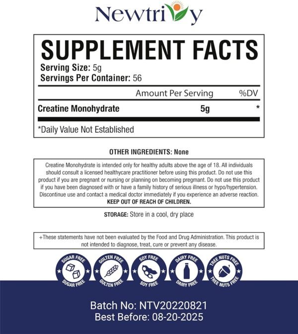 Creatine Monohydrate,Micronized, Pure,Unflavored,280g (9.8oz) - Image 4