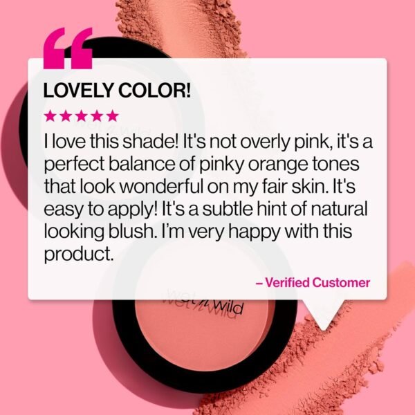 wet n wild Color Icon Blush, Effortless Matte Natural Sheer Glow & Seamless Blend, Luxuriously Infused Smooth Jojoba Oil, Cruelty-Free & Vegan - Nudist Society - Image 9