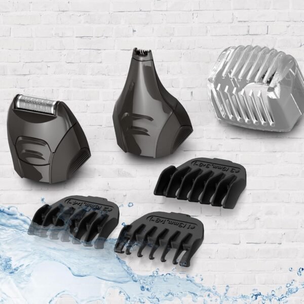 Remington All-in-One Grooming Kit, Lithium Powered, 8 Piece Set with Trimmer, Men's Shaver, Clippers, Beard and Stubble Combs, Black - Image 7