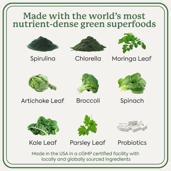 Plant People WonderGreens Veggie Gummies Super Greens with Probiotics Multivitamin Support Gummy for Wellbeing, Energy, Immune and Gut Health, Green Apple Flavor (Trial Size, 10 Count) - Image 4