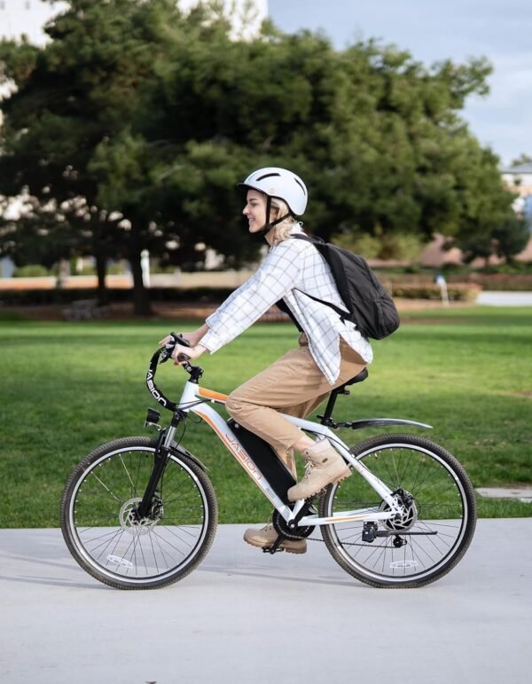 Jasion EBX Electric Bike for Adults, 26" Electric Mountain Bike with 850W Peak Brushless Motor, Max 55Miles 25MPH Electric Bicycles, 450Wh Removable Battery, Ebike for Adults 21-Speed Front Suspension - Image 8