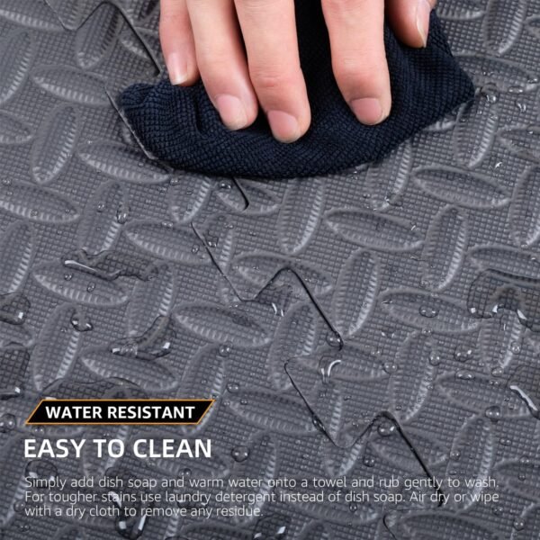12 Pack, 48 SQFT - 24" x 24" - 1/2" Extra Thick Floor Exercise Mat for Home Gym or Floor Padding - High-Density EVA Interlocking Foam Floor Tiles for Gym Equipment, Play Area | Yoga, Cardio, Weights - Image 6