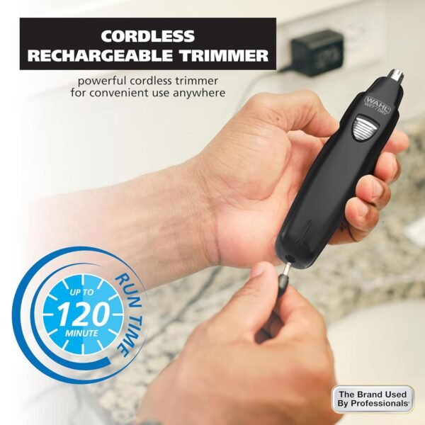 Wahl Pro Series® Rechargeable Eyebrow, Ear & Nose Hair Trimmer for Men – Painless DualTech® Eyebrow Trimmer & Facial Hair Removal Device – Model 3025656 - Image 10