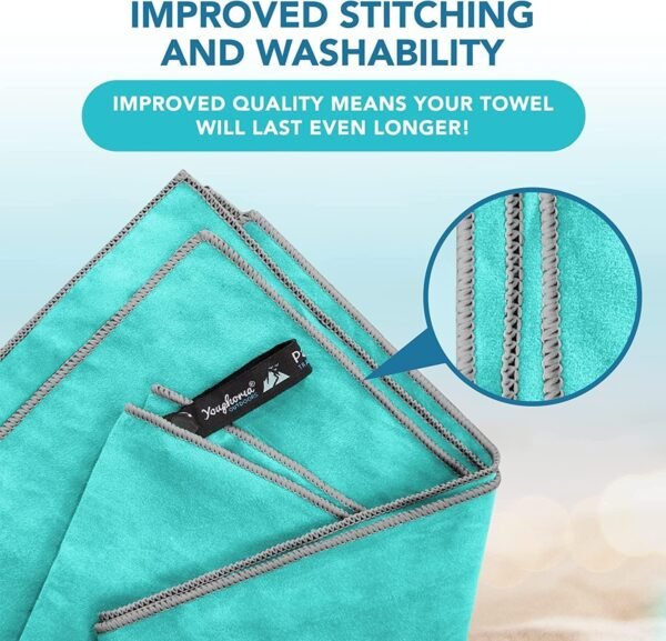 Youphoria Microfiber Travel Towel Fast Drying Lightweight - Quick Dry Towel for Camping, Beach, Backpacking, Hiking & Sport - Image 8