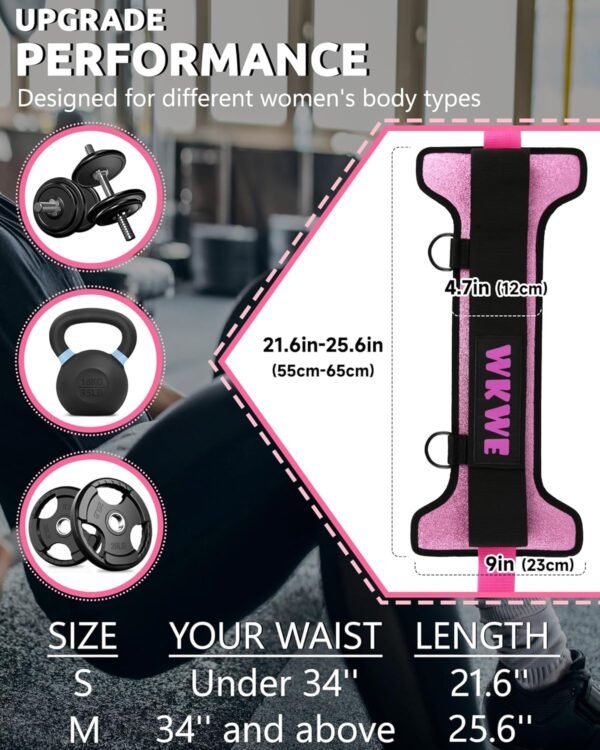 Hip Thrust Belt for Exercise, Adjustable Home Booty Belt for Dumbbells, Kettlebells, Plates and Resistance Workout with Widening Design, Soft Padding, Strap Buckle - Image 5