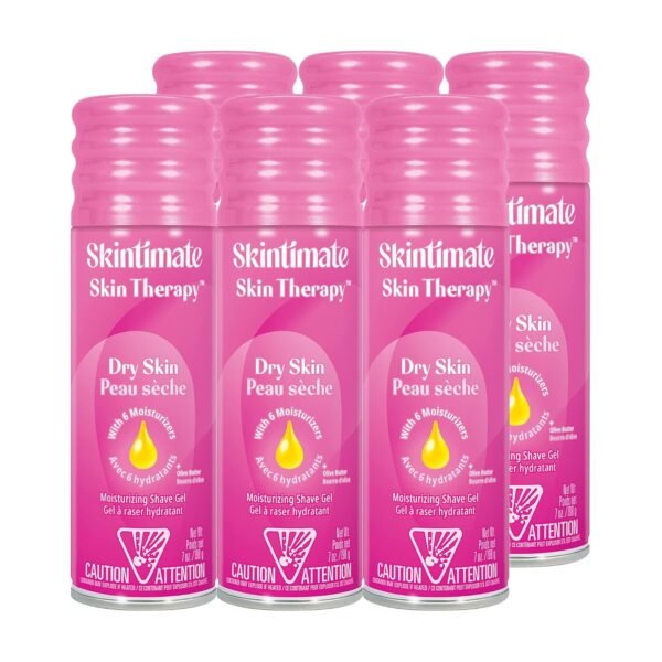 Skintimate Skin Therapy Dry Skin Shave Gel for Women, 6 Pack | Skintimate Shaving Cream for Women, Womens Shaving Cream, Shaving Foam, Womens Shave Gel, Pack of 6, 7oz each - Image 2
