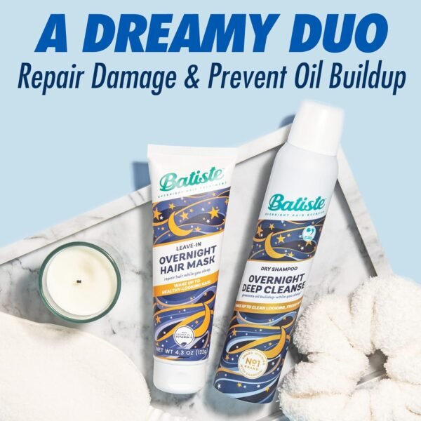 Batiste Overnight Deep Conditioning Leave-In Hair Mask, Repair Hair, Hair Conditioner Nourish Dry Hair Overnight, Infused with vitamin E for Enhancing Haircare, 4.3oz. - Image 8