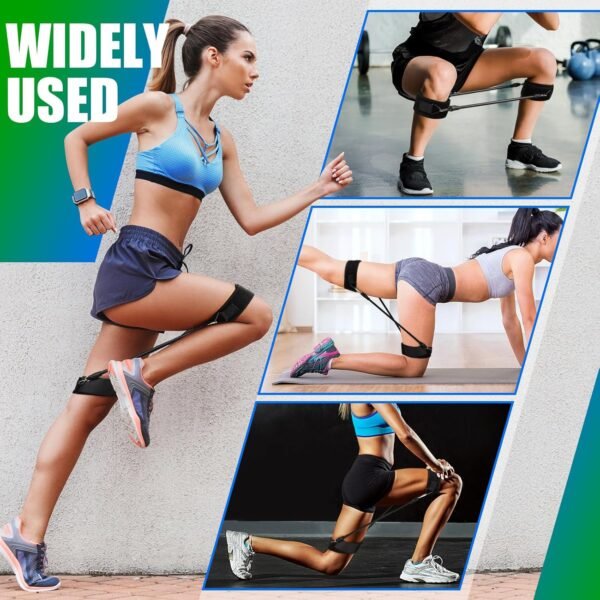 TOBWOLF Speed Agility Strength Leg Resistance Bands, Thigh Resistance Bands with Elastic Training Rope, Speed & Strength Leg Training Bands for Exercise Fitness Fast Sprinting, Running Power Agility - Image 6