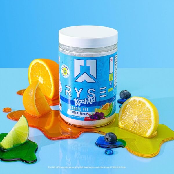 Ryse Loaded Pre Workout Powder Supplement for Men & Women | Pumps, Energy, Focus | Beta Alanine + Citrulline | 325mg Caffeine | 30 Servings (Tropical Punch) - Image 6