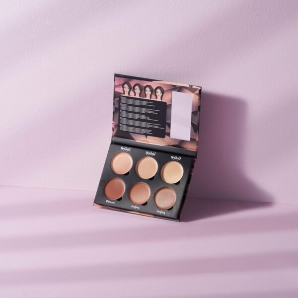 W7 Lift & Sculpt Cream Contour Kit - Concealing, Highlighting & Contouring Makeup Palette - Step-by-Step Instructions Included - Image 8
