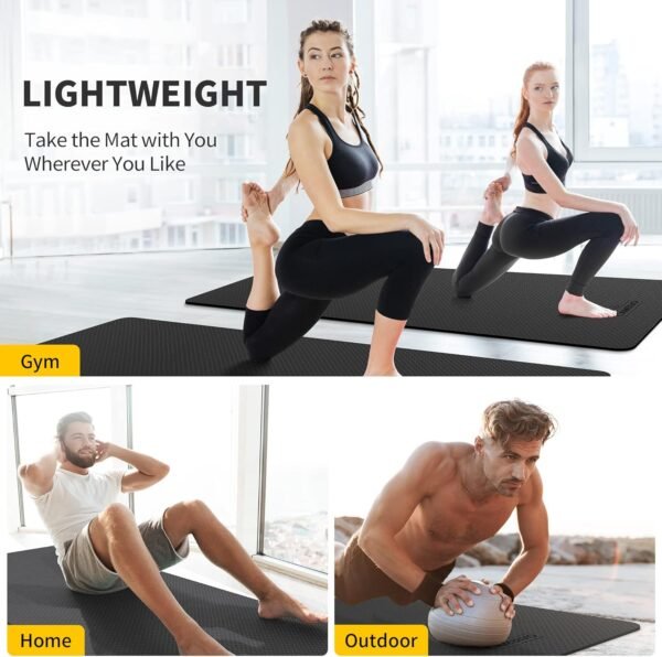 CAMBIVO Extra Wide Yoga Mat for Women and Men (72"/84"x 32"x 1/4") TPE Workout Mat, Non-slip Large Exercise Fitness Mat for Yoga, Pilates, Workout - Image 8
