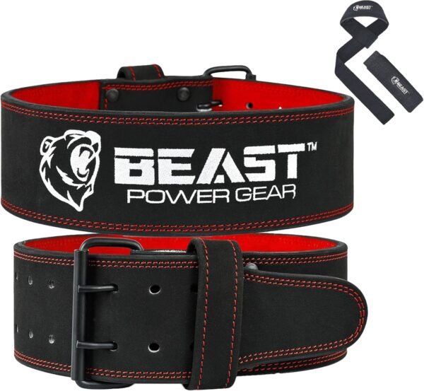 Weight Lifting Belts - Free Strap 4” Wide 10mm Thick for Weightlifting Bodybuilding Powerlifting Belt Superior Back Support Gym Belts for Men Women - Image 2